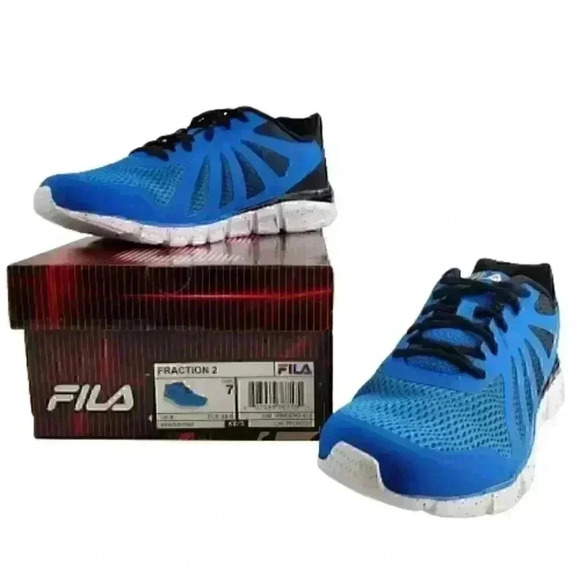 Fila Kids Fraction 2 Sneakers Size 7 Blue Lace Up - Picture 1 of 12